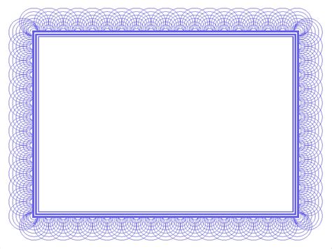 Blue Certificate Border Background For Powerpoint Border And Frame