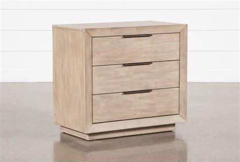 This nightstand comes in a traditional, cherry finish making it a bedroom staple you'll enjoy year after year. Pierce Natural 3-Drawer Nightstand With USB and Power ...
