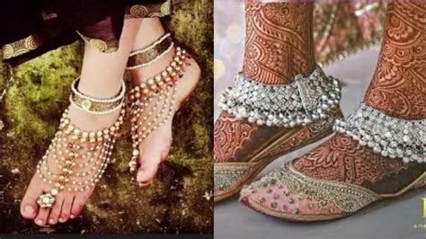 Unique Bridal Anklet Designs Collection Silver Jewellery For Women