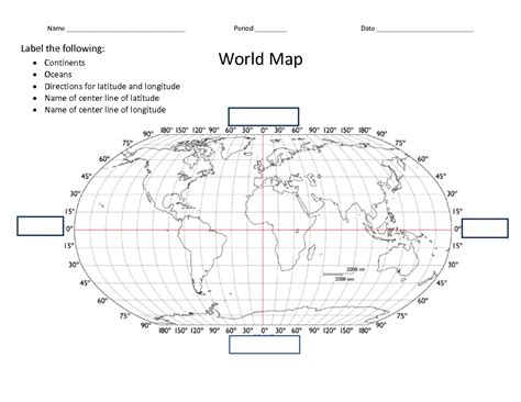 26 World Map With Latitude And Longitude Worksheet Free Worksheet