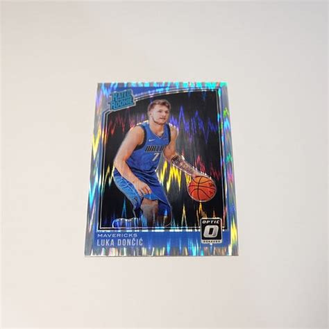 2018 19 Luka Doncic Rated Rookie Donruss Optic Optic Shock 177 Rookie