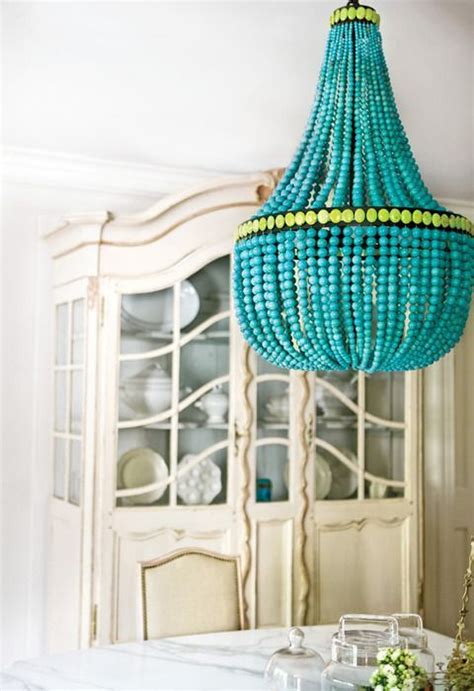 Girl At The Beach Turquoise Chandelier Beaded Chandelier Decor