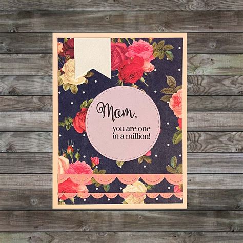 Mothers Day Card Mom Card Mothers Day Card With Flowers Etsy