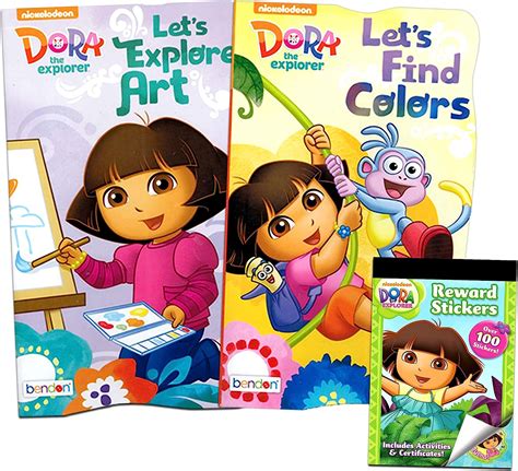 Buy Dora The Explorer Activity Pack ~ Coloring Book Board Book And