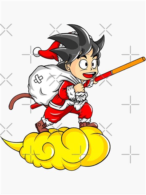 Goku Santa Claus Dragon Ball Christmas Anime Christmas Sticker For Sale By Teezuly Redbubble