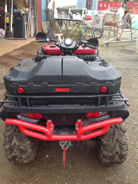 Atv Polaris 500 4x4 With 2 Winchs And Snow Plow Outside Victoria