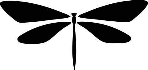 Dragonfly Vector Clip Art Simple Symbol Silhouette 16190020 Vector