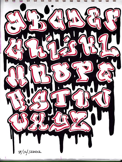 Graffiti Font Alphabets