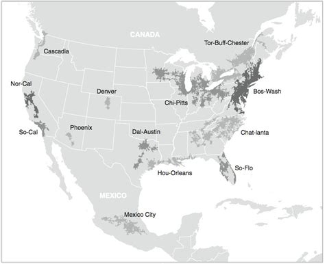 North America Mega Regions Download Scientific Diagram