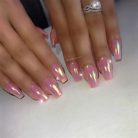 Pink Nails Ombrenails Pink Chrome Nails Chrome Nails Pink Acrylic