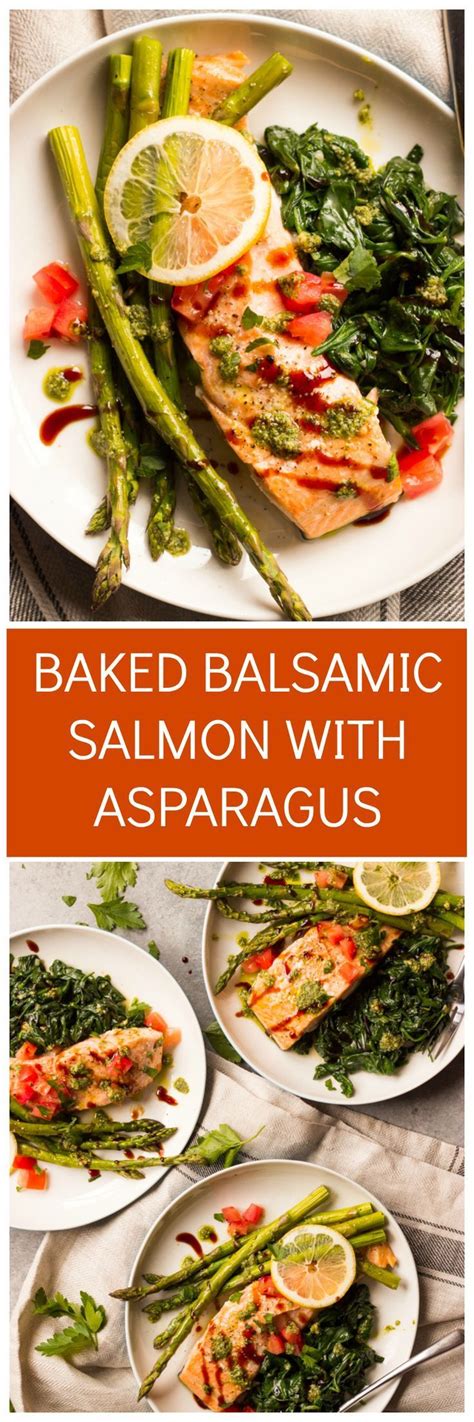 These gorgeous 30 minute dinners. Baked Balsamic Salmon with Asparagus | Recipe | Easy fancy ...
