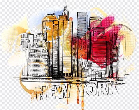 Free Download New York City Line Illustration New York City Skyline