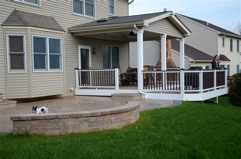 Decorative Stamped Concrete Patio Trex Company Deck And Covered
