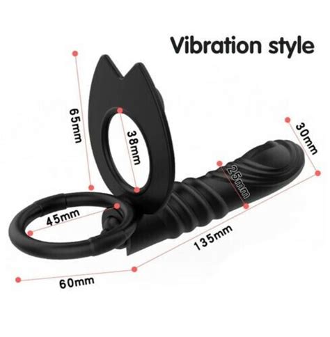 Double Penetration Dildo Penis Strap On Cock Ring Vibrator For Men