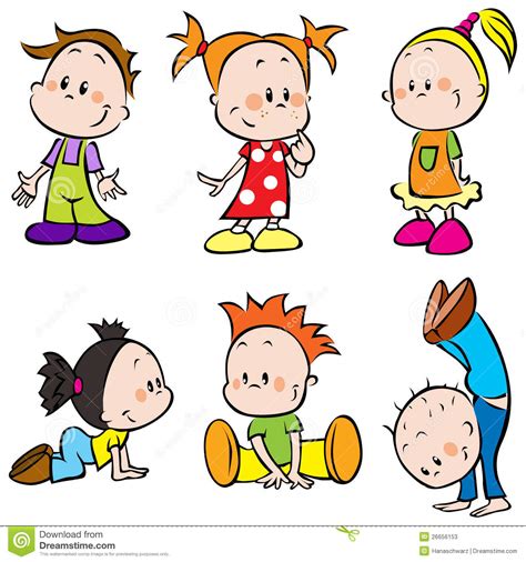 Cute Happy Cartoon Kids Stock Photos Image 26656153