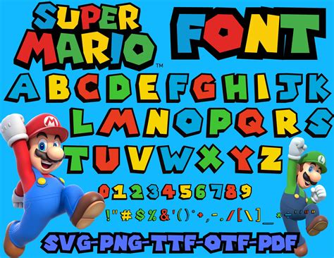Super Mario Font Mario Alphabet Svg Super Mario Font Svg Etsy Ireland