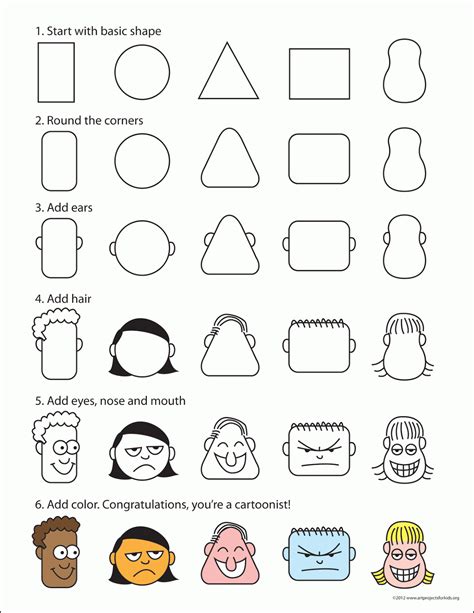 How To Draw Cartoon Faces Art Projects For Kids