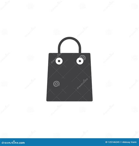 Ícone Do Vetor Do Saco De Compras Ilustração do Vetor Ilustração de