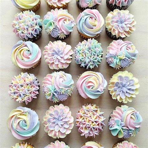 Unicorn Buttercream Cupcakes ♥ Pastel Cupcakes Buttercream Cupcakes