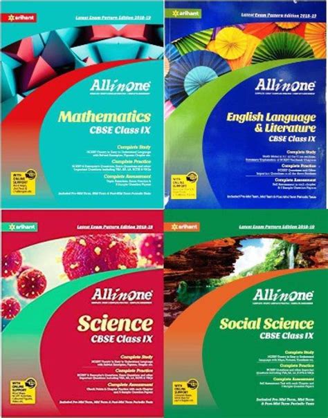 Arihant Cbse All In One Class 9 Set Of 4 Books Combo English Science Mathematics Social