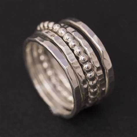 Sterling Silver Rings Silver Rings Stacking Rings Set