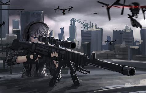 Anime Boy With Sniper Rifle Wallpapers Wallpaper Cave