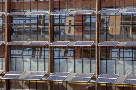 Solar Panels On An Office Building Stock Photo Image Of City