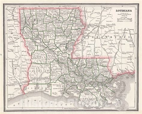 Historic Map 1888 Louisiana Vintage Wall Art In 2021 Louisiana