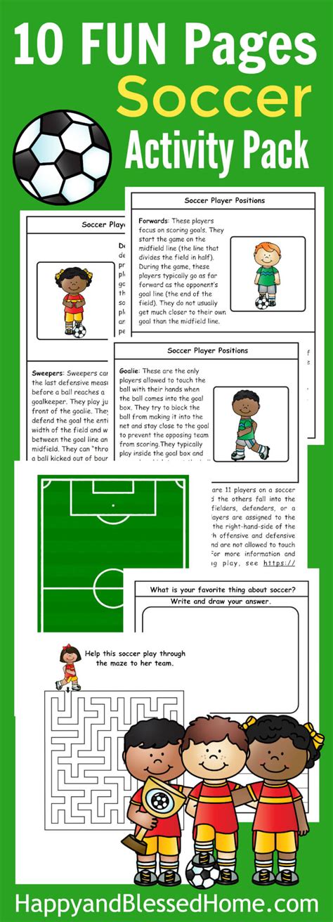 Free Football Activity Pack For Kids Super Cute Footb