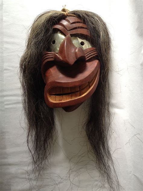 Vintage Hand Crafted Native American Indian Iroquois Broken Nose False Face Mask Native