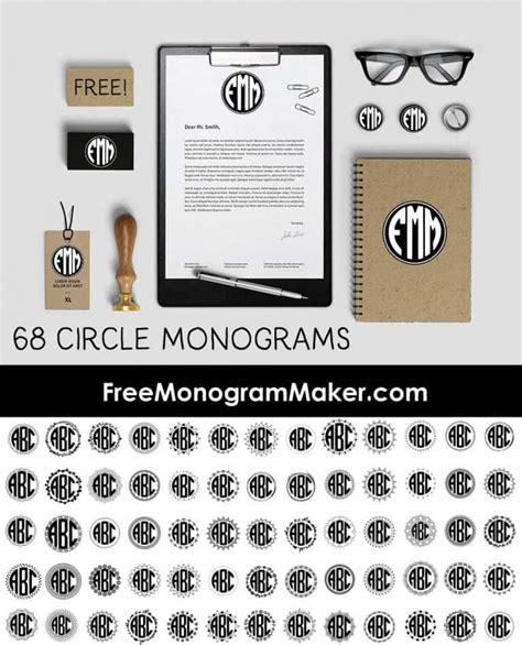 Circle Monogram Font Free Create Online With Free Monogram Maker