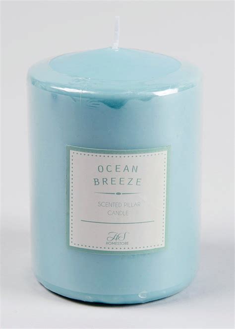 ocean breeze scented candle 7 5cm x 10cm matalan scented pillar candles scented candles