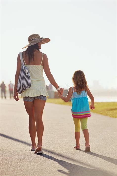 Mother Daughter Holding Hands Stock Photo Image Of Beauty Daughter