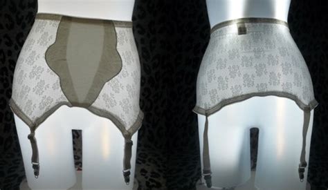 vintage girdle ob open bottom garters shaper nylon spandex