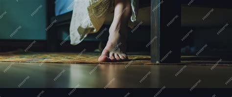 Premium Ai Image Barefoot Girl In Relaxing Day