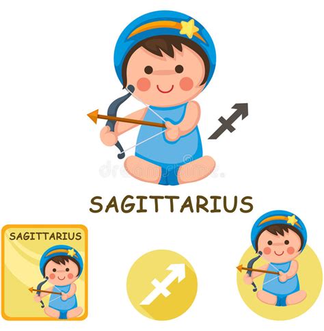 Sagittarius Vector Collection Zodiac Signs Stock Vector Illustration