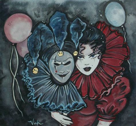 Clowning Around Spooky Jesterwatercolor Adventures In Wonderland