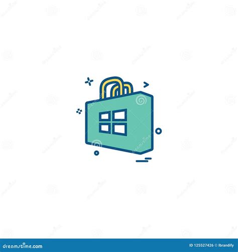 Windows Store Icon Design Vector Stock Vector Illustration Of Shop