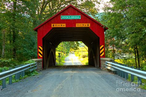 Red Books Covered Bridge Photograph By Adam Jewell Fine Art America