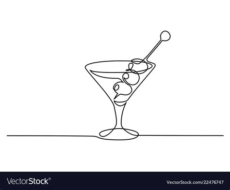 Hand Holding Martini Glass Drawing