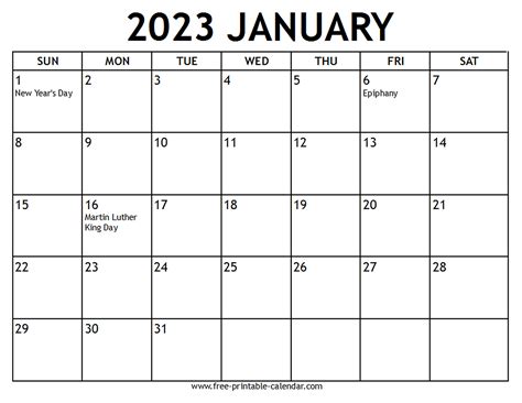 Free Jan 2023 Calendar Printable Free Get Calendar 2023 Update