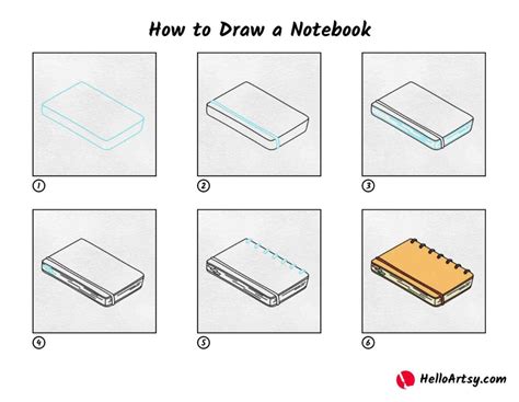 How To Draw A Notebook Helloartsy