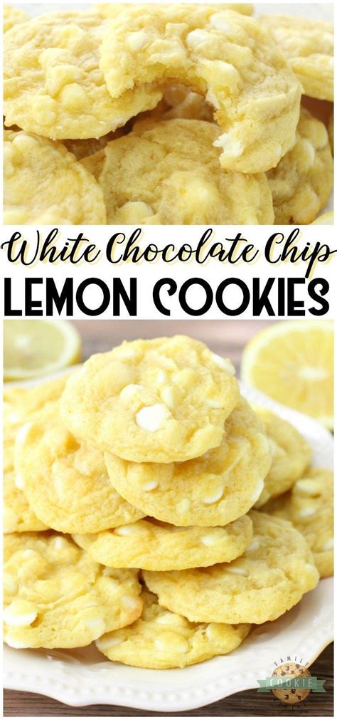 These cookies have the perfect flavor balance of sweet and sour, and the rich lemon flavor tastes like spring sunshine. White Chocolate Chip Lemon Cookies | Recipe | Lemon cookies, Dessert recipes easy