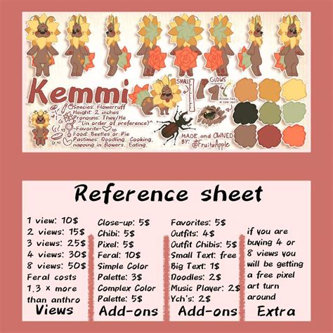 OPEN Reference Sheet Commissions Wiki Furry Amino