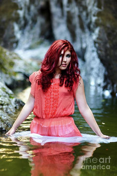 Sexy Redhead Standing In Water Photograph By Ragnar Lothbrok