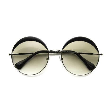 Oversize Women S Round Eye Lid Fast Fashion Sunglasses Zerouv