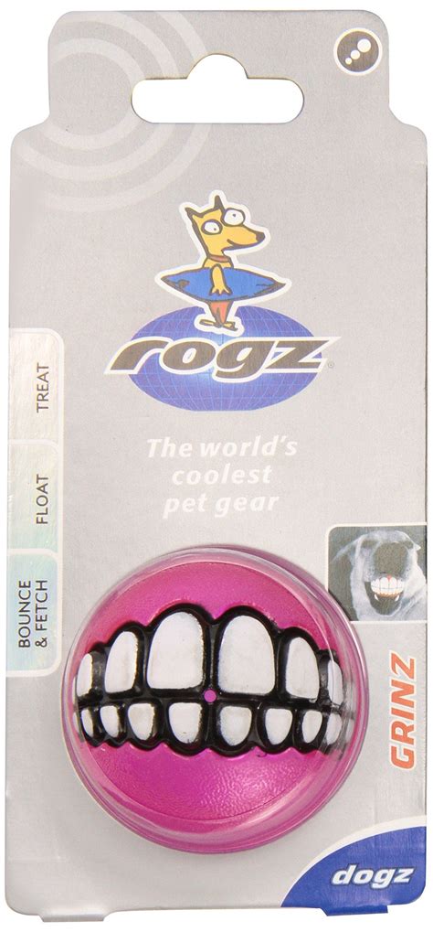 Rogz Fun Dog Treat Ball In Various Sizes And Colors Small Pink Dog