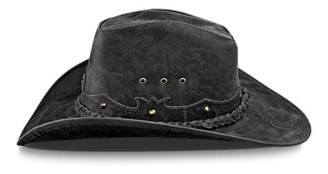 Cowboy Hat For Men Black Leather Vintage Western Hat Texan Etsy