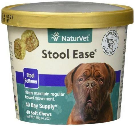 Naturvet Stool Ease Dog Poop Puppy Softener Bowel Movement 40 Soft