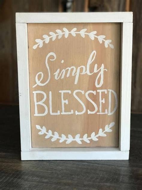 Simply Blessed Wood Plaque Chalkboard Quote Art Wood Plaques Plaque